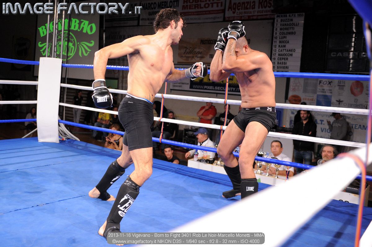 2013-11-16 Vigevano - Born to Fight 3401 Rob Le Noir-Marcello Monetti - MMA